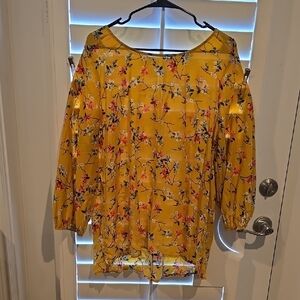 Floral Yellow Women's Top